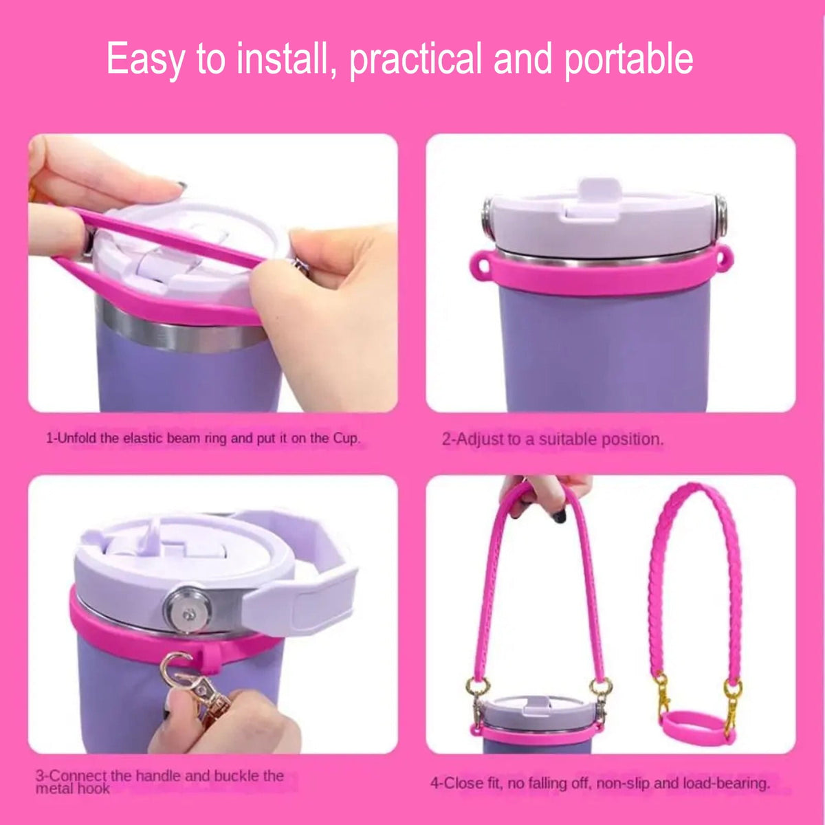 Two-Hole Bottle Carry Ring for Wide-Mouth Flasks, 3.46 Inch Bore - Image 4