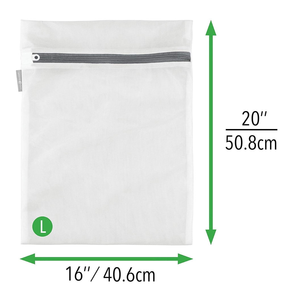 Zippered Mesh Wash Bags for Delicates, Pair of 16 x 12 Inch Bags - Image 5