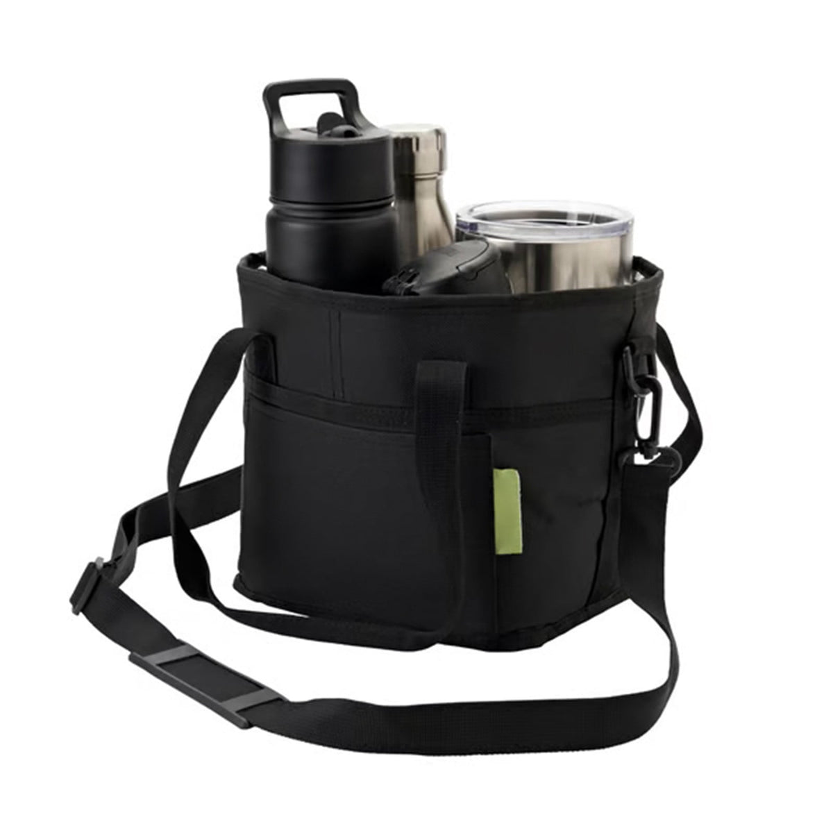 Four-Compartment Drink Carrier with Adjustable Shoulder Strap, Pink - Image 5