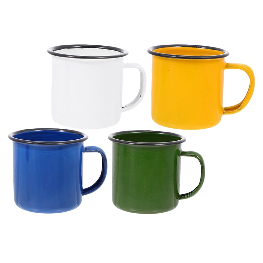 Enamel Camp Cups, Set of Four in Assorted Colours, 3.34 Inches Wide - Image 3