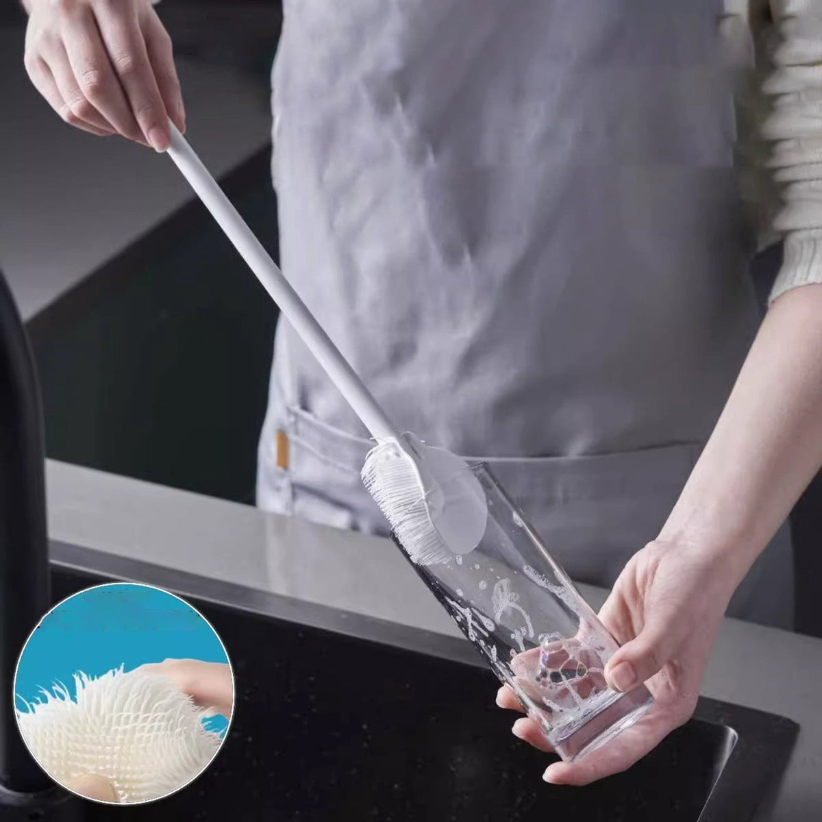 Eleven-Inch Silicone Cleaning Brush for Flasks and Narrow Containers - Image 6