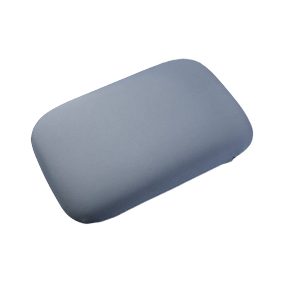 Small Travel Rest Pillow in Soft Grey Polyester, 14.96 x 10.23 Inches