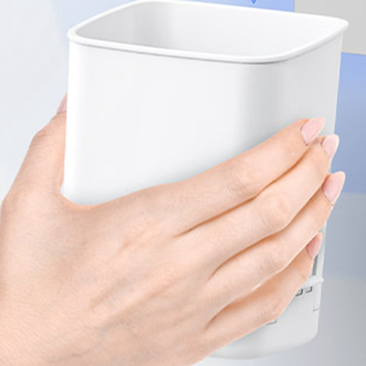 Adhesive Wall Toothbrush and Toothpaste Holder with Draining Cup, White - Image 4