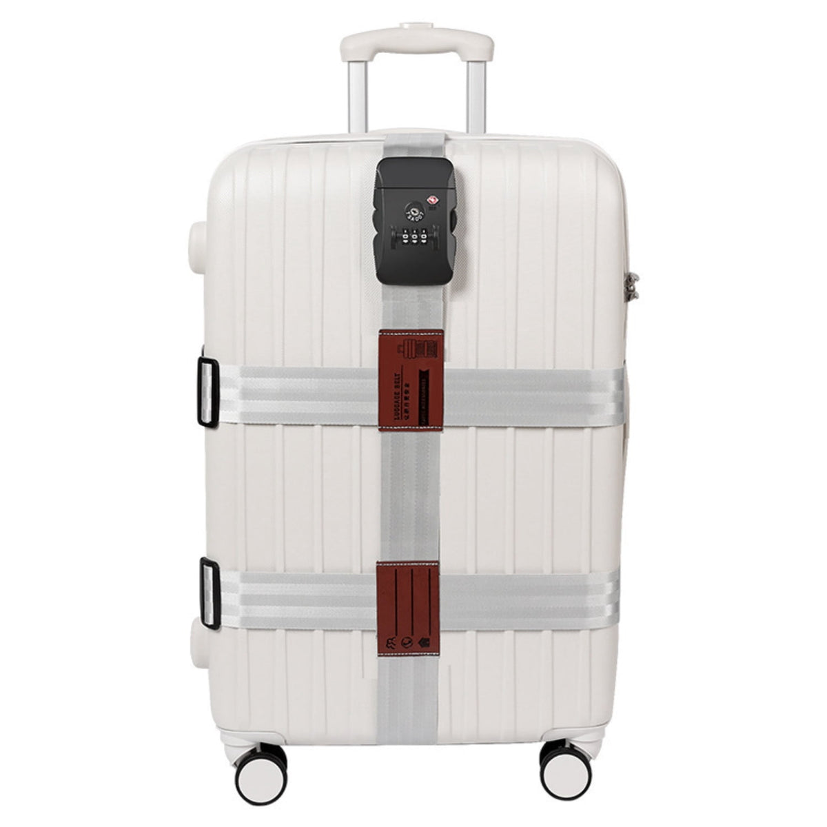 Cross Luggage Strap with Combination Lock and ID Window, Fits 20 to 32 Inch Cases