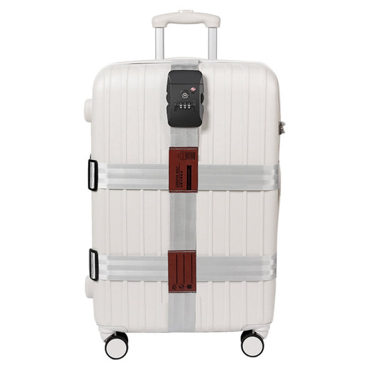 Cross Luggage Strap with Combination Lock and ID Window, Fits 20 to 32 Inch Cases