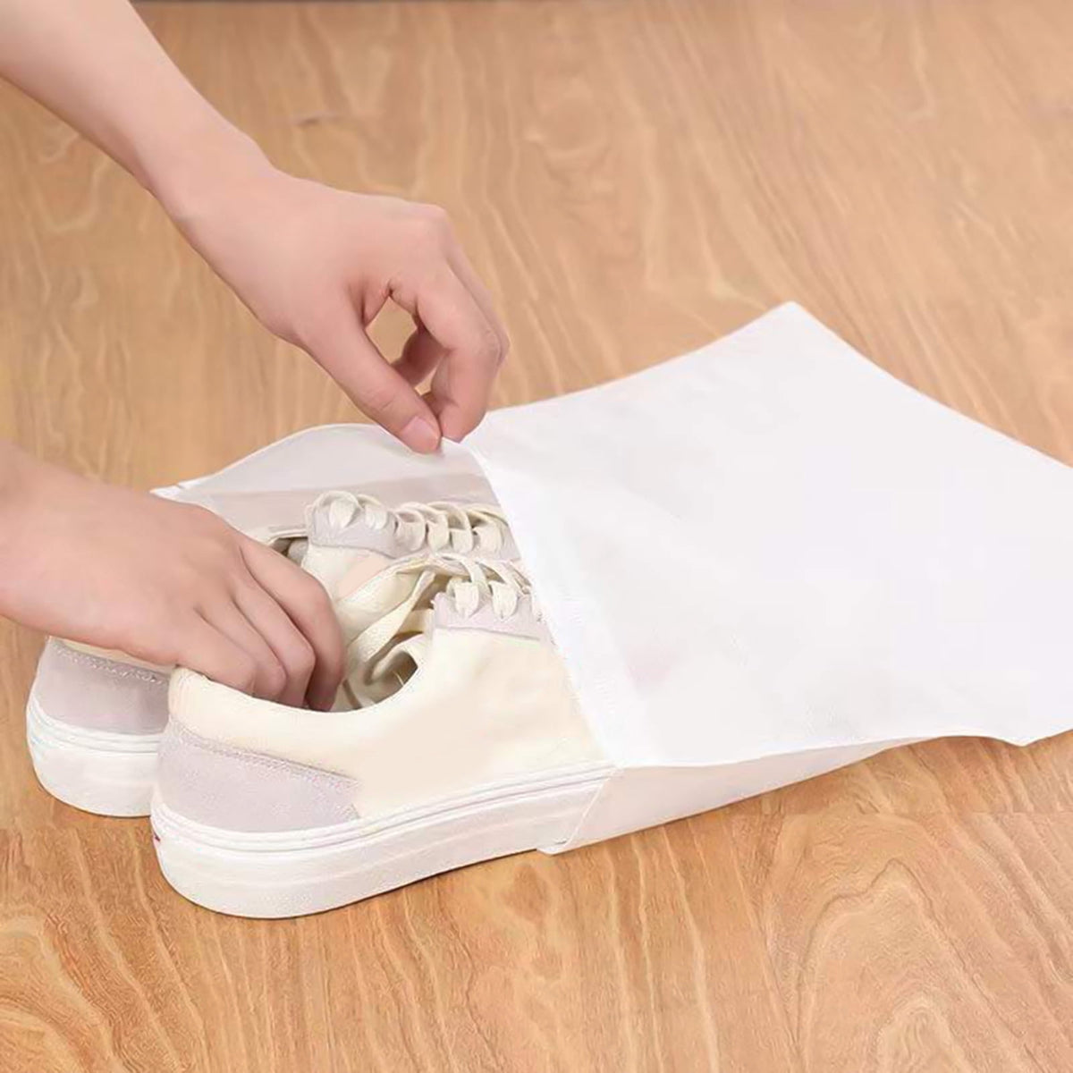 Drawstring Shoe Bags, 50 Nonwoven Pouches for Packing and Closet Storage - Image 5