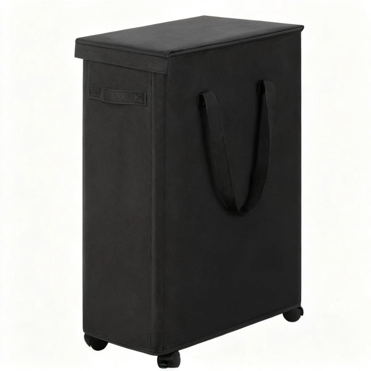 Rolling Laundry Hamper with Lid, Foldable Oxford Cloth on Casters