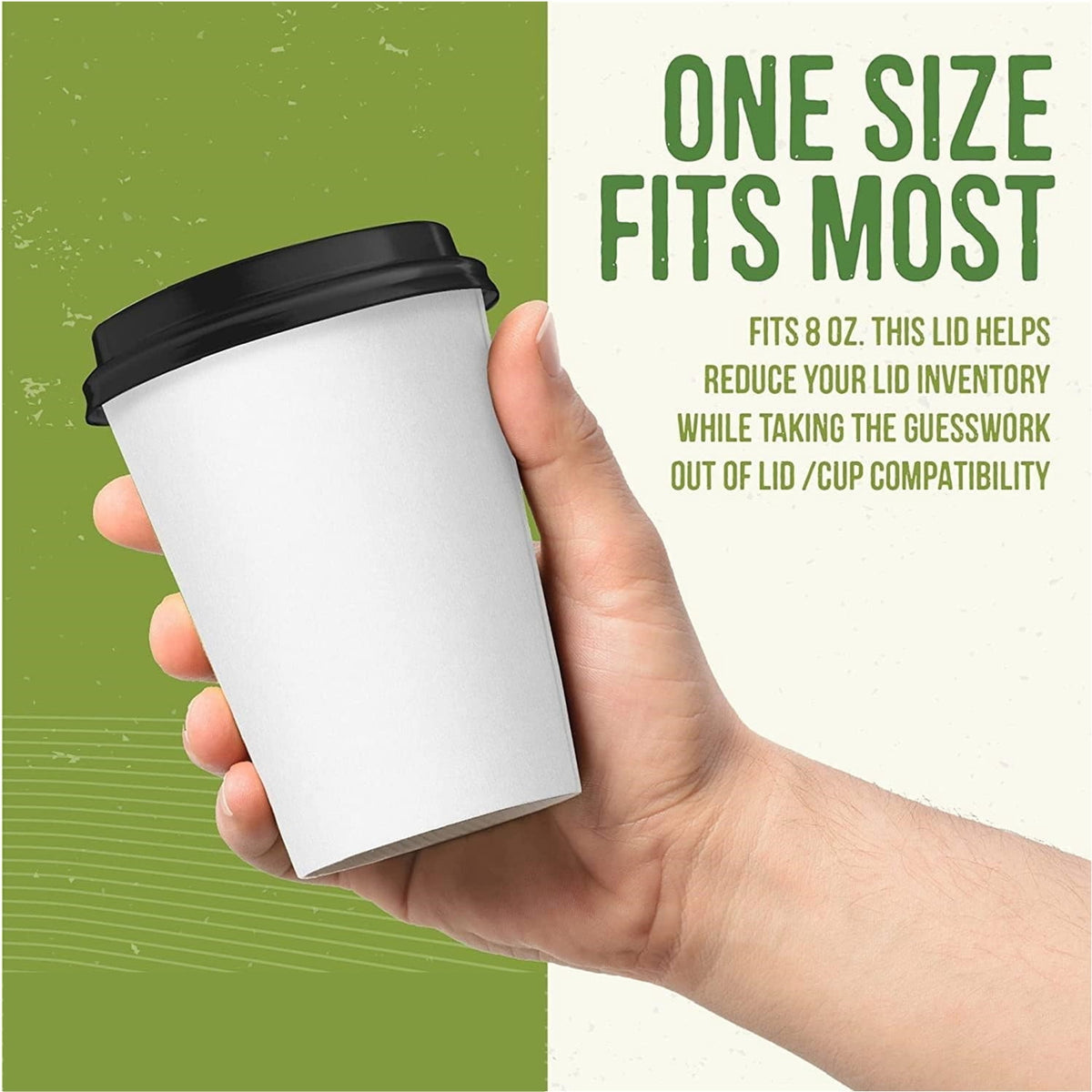 Dome Lids for 8 oz Hot Cups, Bulk Box of 1000 with Anti-Spill Rim - Image 6