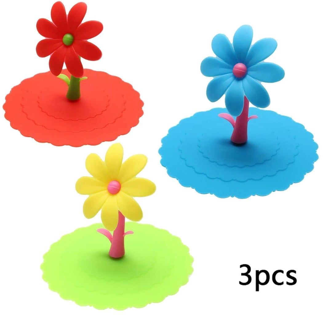 Silicone Cup Lids, Set of 3 Airtight Covers, 10 cm Across - Image 5
