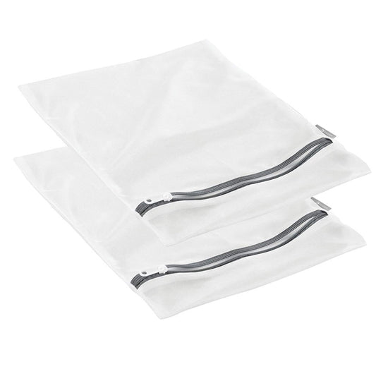 Zippered Mesh Wash Bags for Delicates, Pair of 16 x 12 Inch Bags