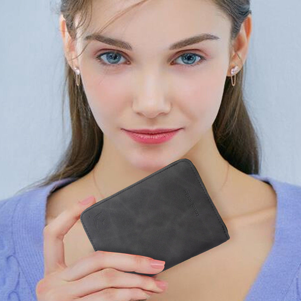 Zippered Passport and Document Wallet with RFID-Blocking Lining - Image 4