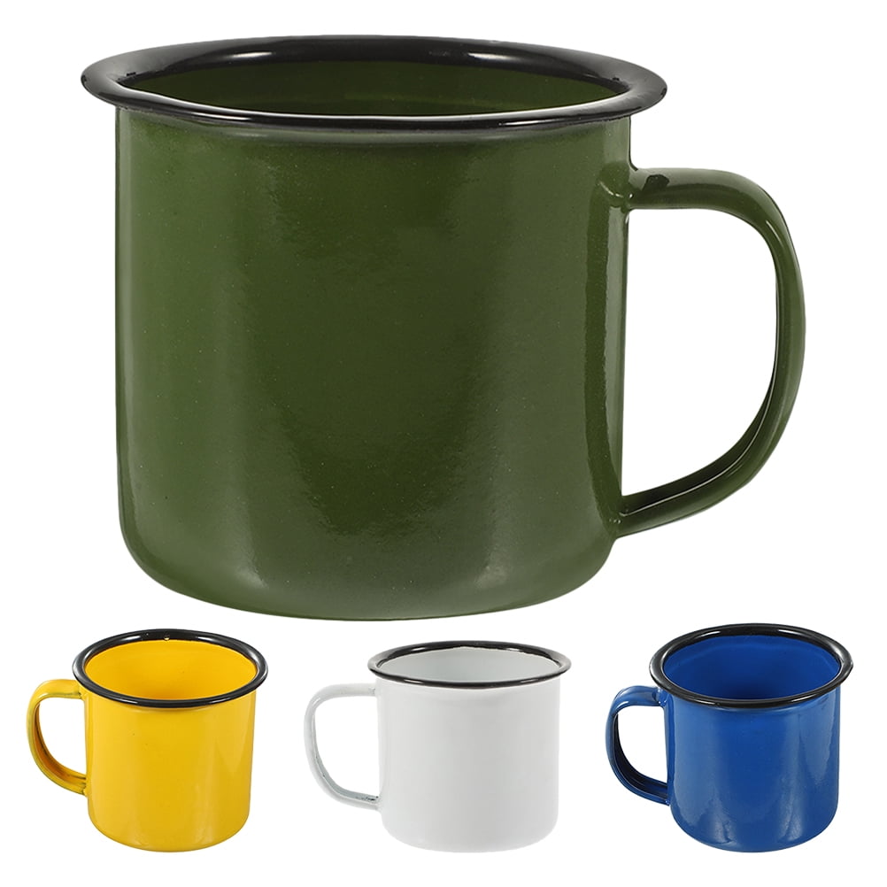 Enamel Camp Cups, Set of Four in Assorted Colours, 3.34 Inches Wide - Image 4