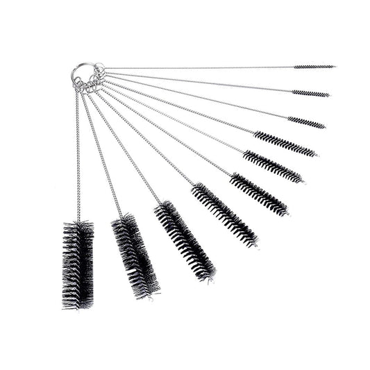 Straw and Tube Brush Set, Ten Pieces with Spiral Bristles