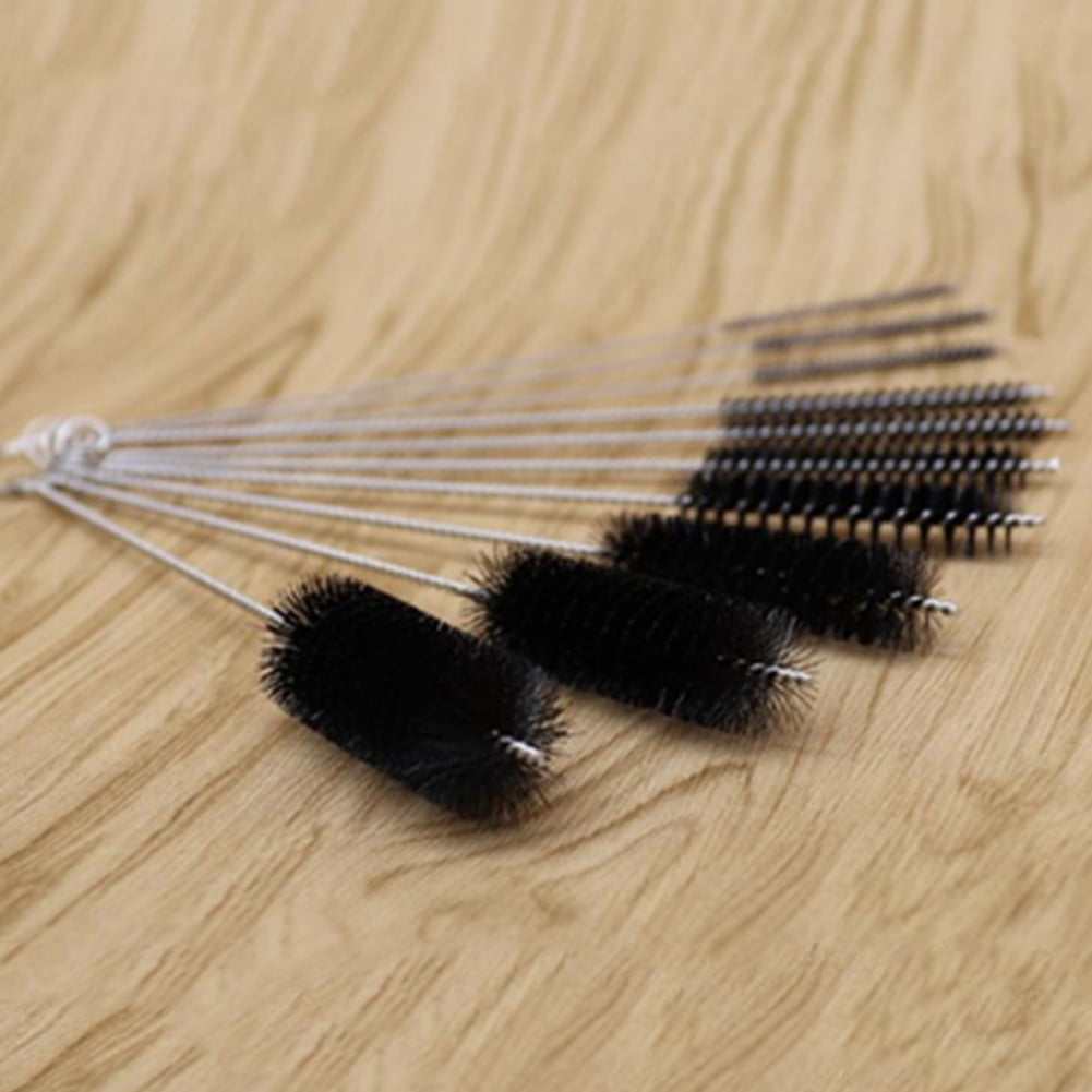 Straw and Tube Brush Set, Ten Pieces with Spiral Bristles - Image 3