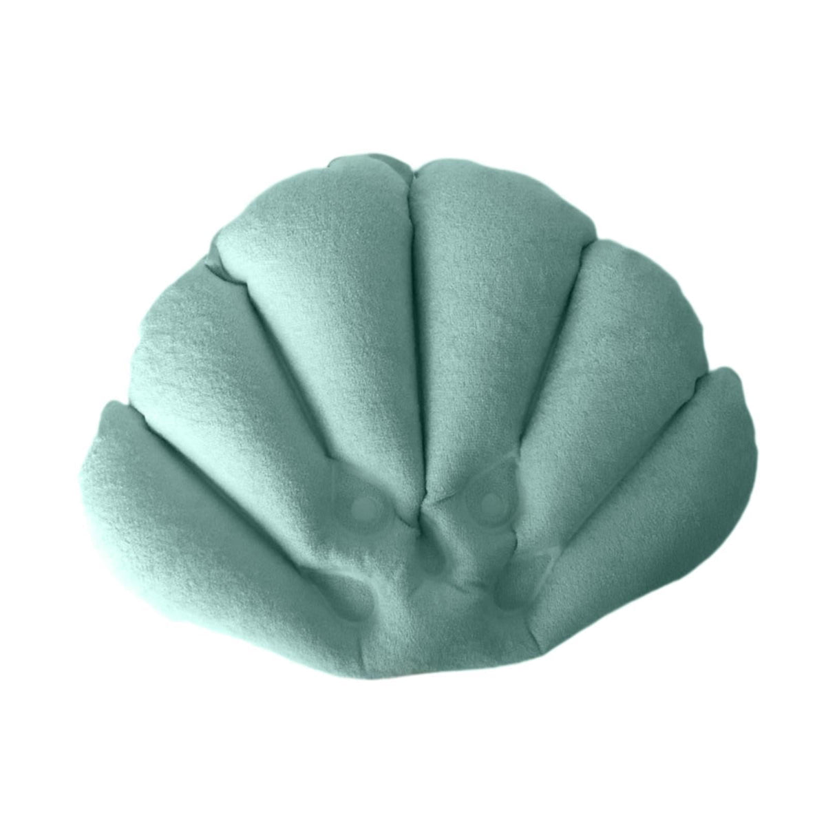 Inflatable Bath Pillow with Suction Cups, Shell-Shaped Headrest - Image 3