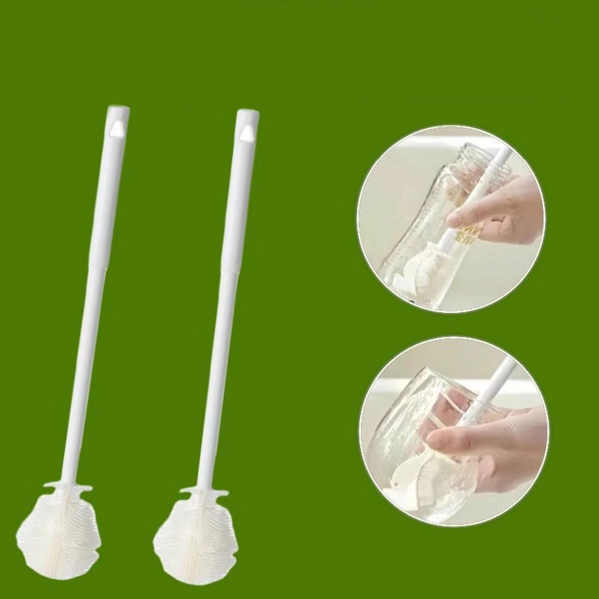 Silicone Bottle Brush with Long Handle for Narrow-Neck Bottles and Mugs - Image 6