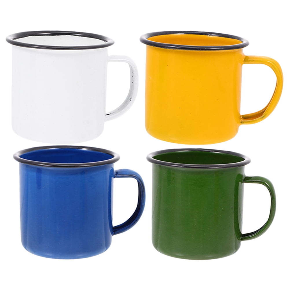 Enamel Camp Cups, Set of Four in Assorted Colours, 3.34 Inches Wide - Image 6