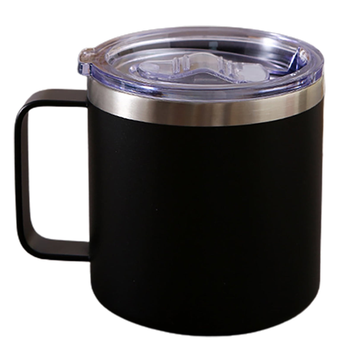 Vacuum-Insulated 12 oz Camp Mug with Handle and Removable Lid