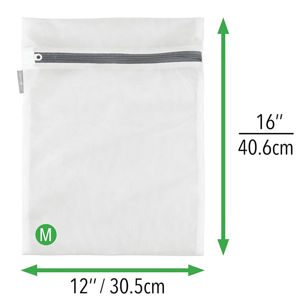 Zippered Mesh Wash Bags for Delicates, Pair of 16 x 12 Inch Bags - Image 2