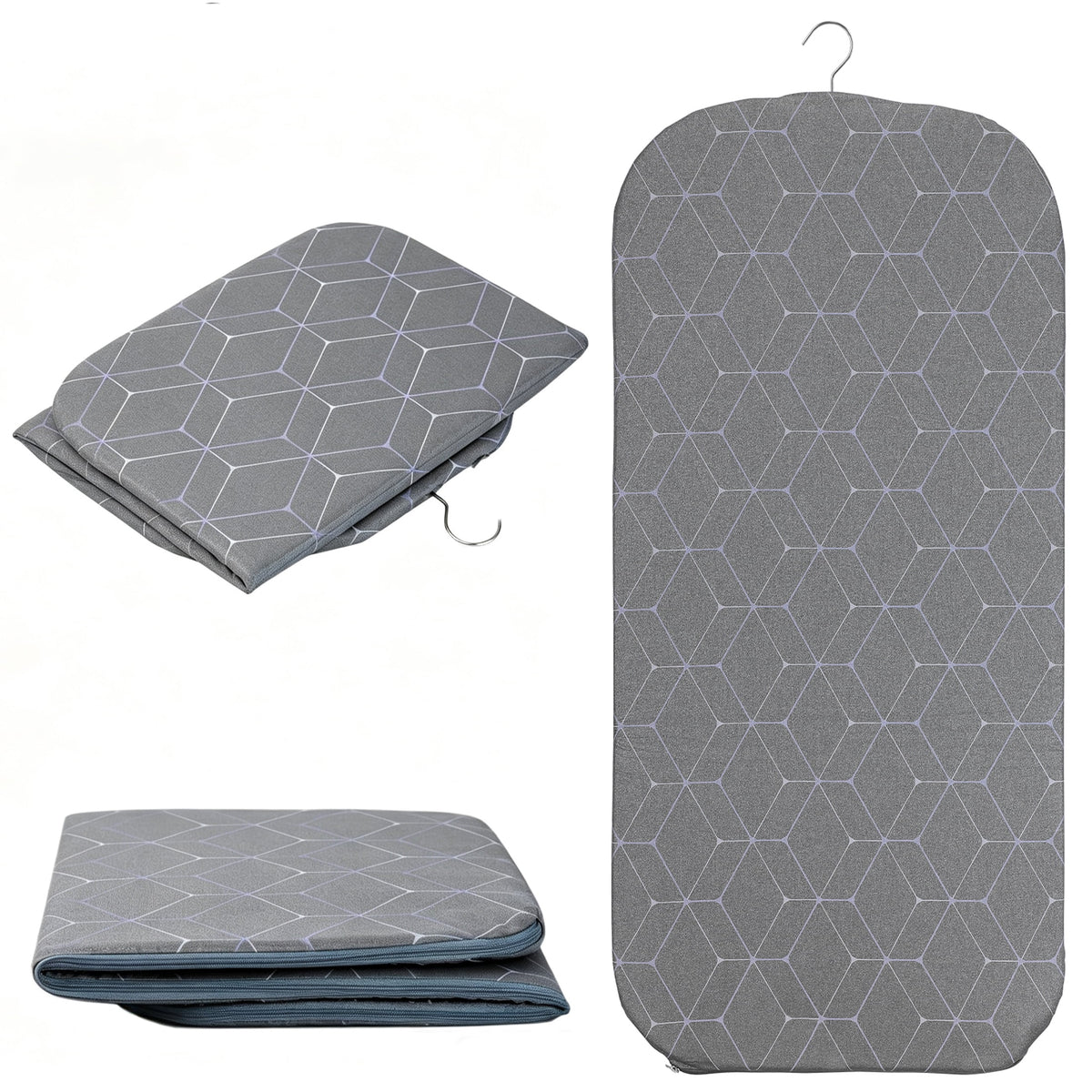 Foldable Ironing Mat with Rotating Hook, 34.5 x 17 Inches, Heat Resistant