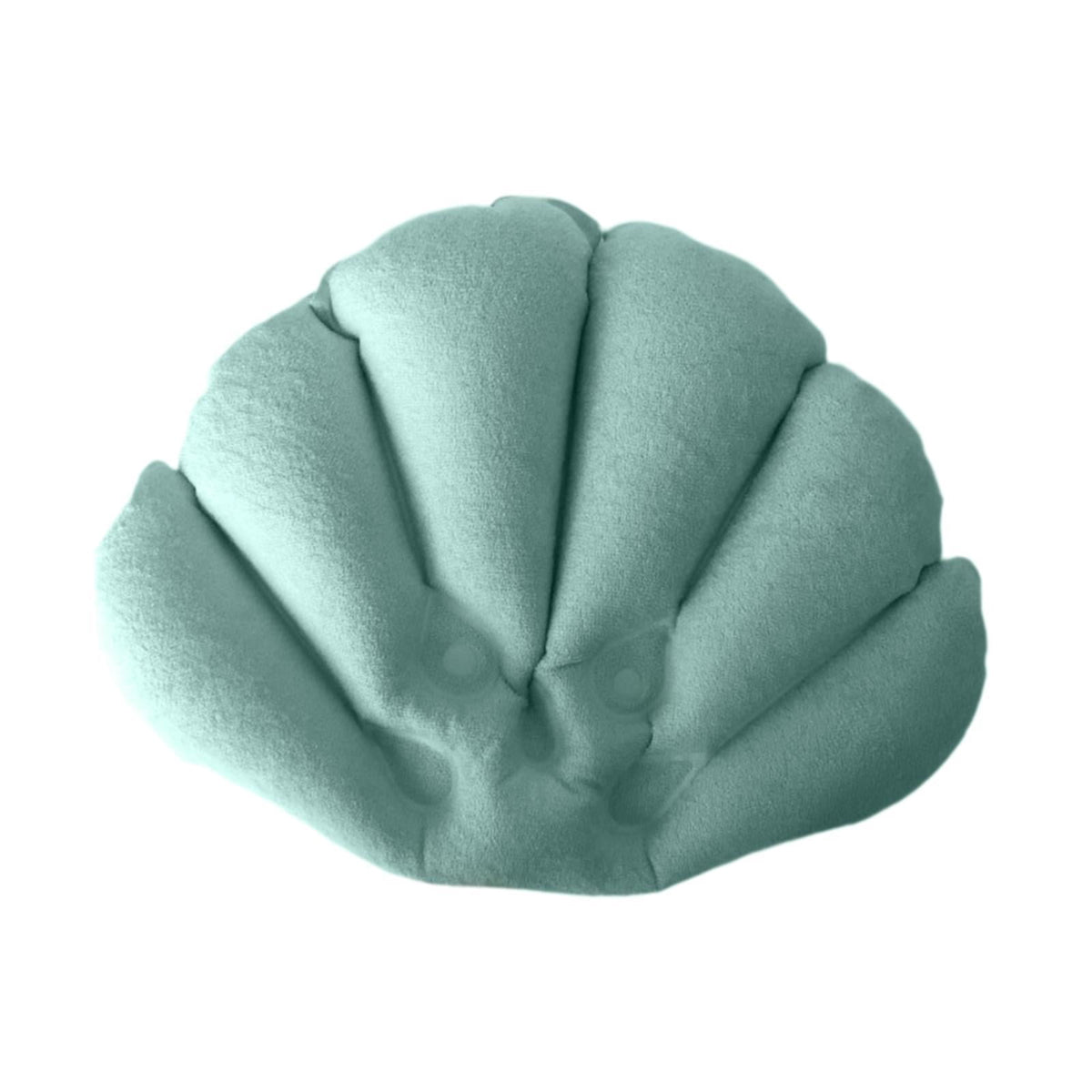 Inflatable Bath Pillow with Suction Cups, Shell-Shaped Headrest - Image 2