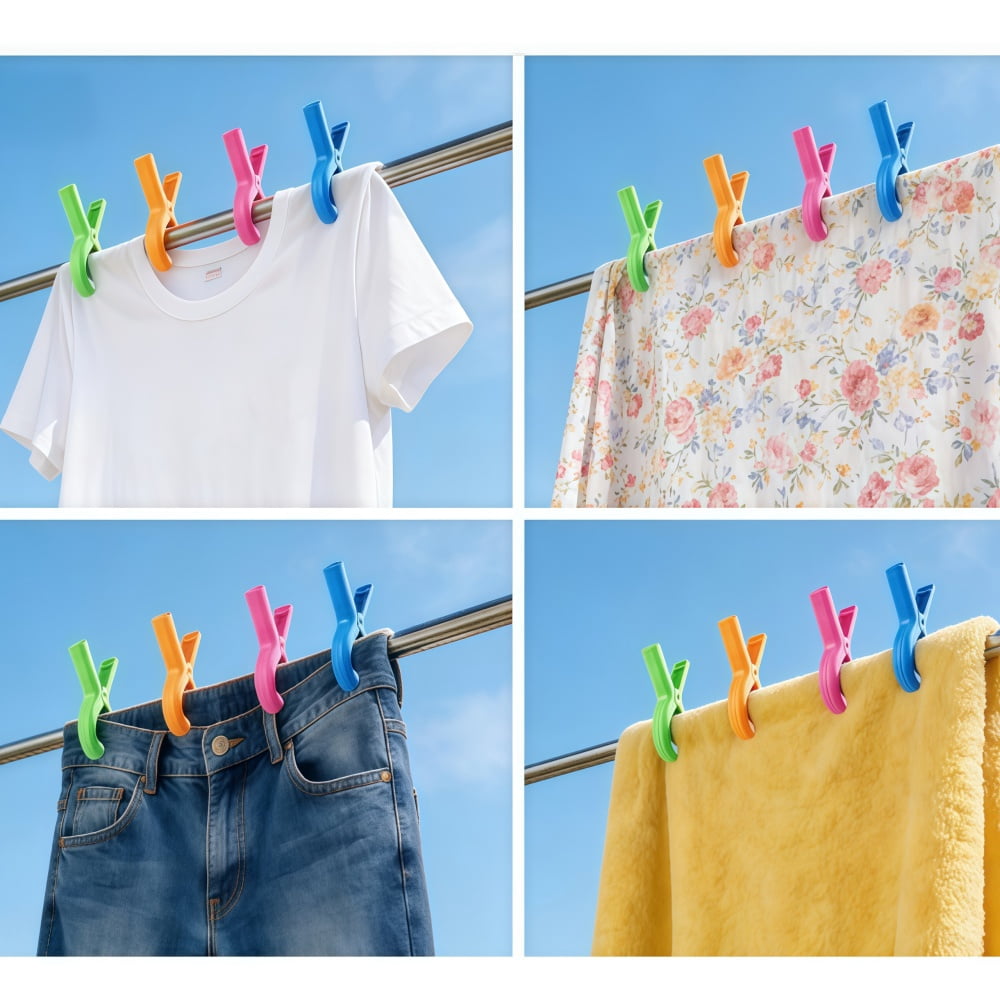 Beach Towel Clips, Set of 12 Heavy-Duty Chair Clips, 3.7 Inches - Image 3