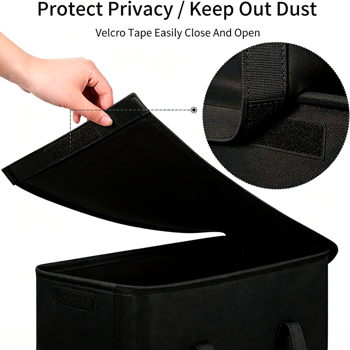 Rolling Laundry Hamper with Lid, Foldable Oxford Cloth on Casters - Image 3