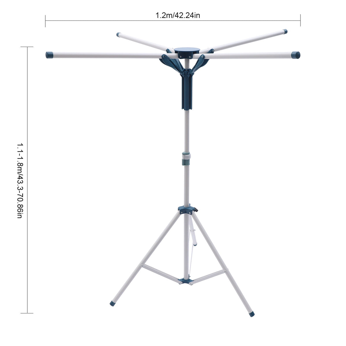 Tripod Clothes Drying Rack with Four Rods, Adjustable Height, Tool Free - Image 5