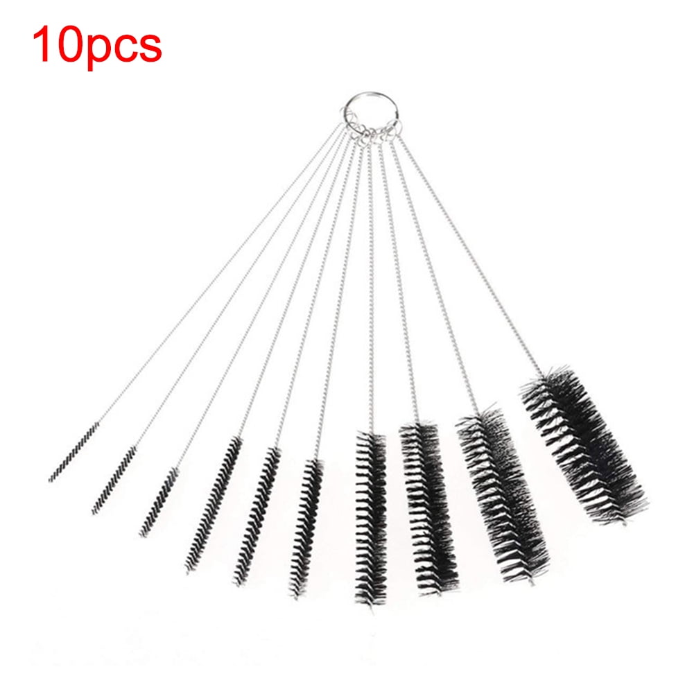 Straw and Tube Brush Set, Ten Pieces with Spiral Bristles - Image 4