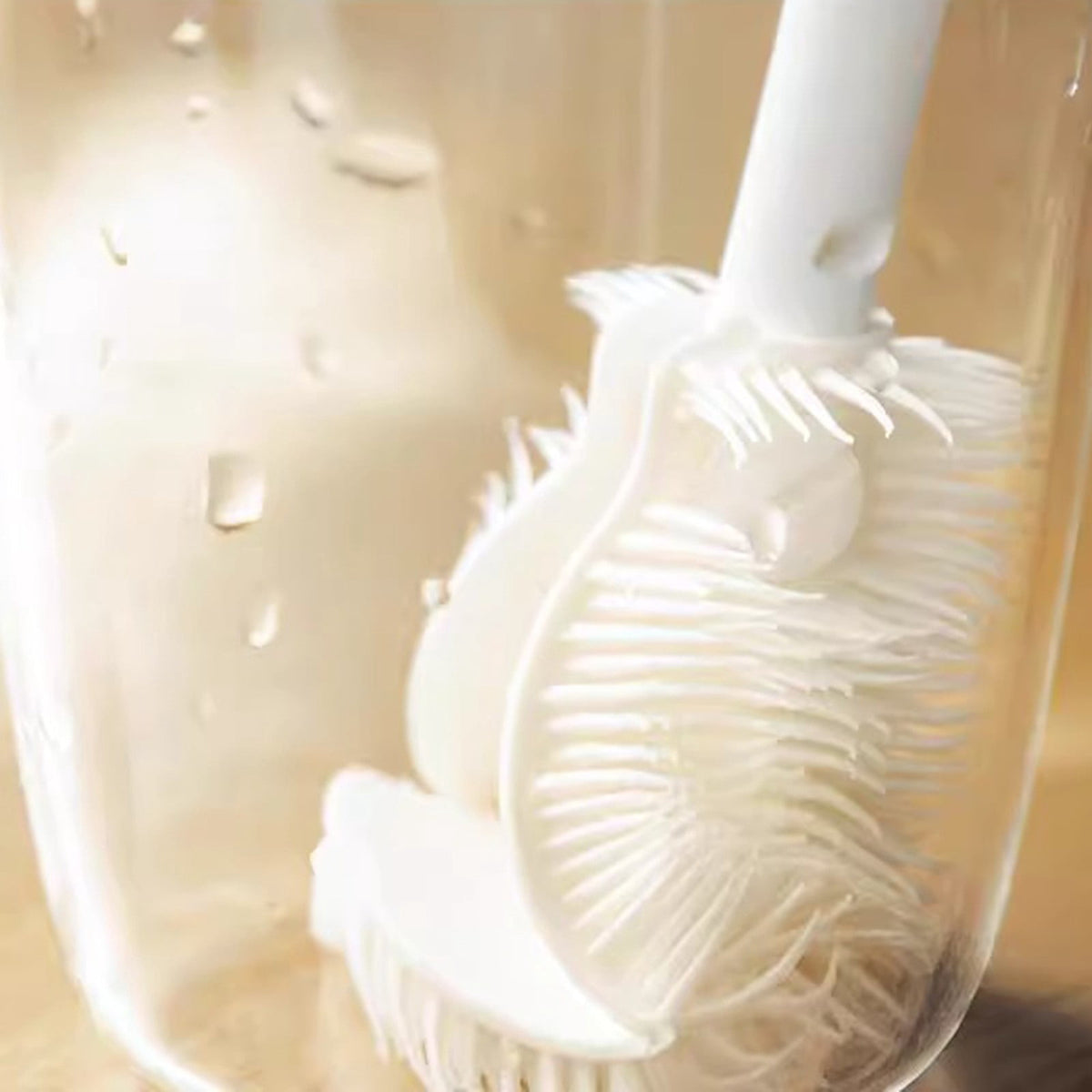 Silicone Bottle Brush with Long Handle for Narrow-Neck Bottles and Mugs - Image 4
