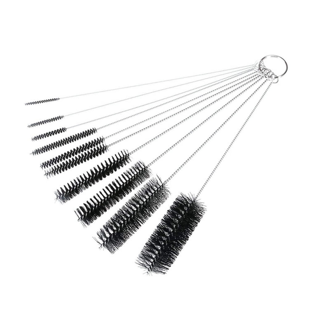 Straw and Tube Brush Set, Ten Pieces with Spiral Bristles - Image 2