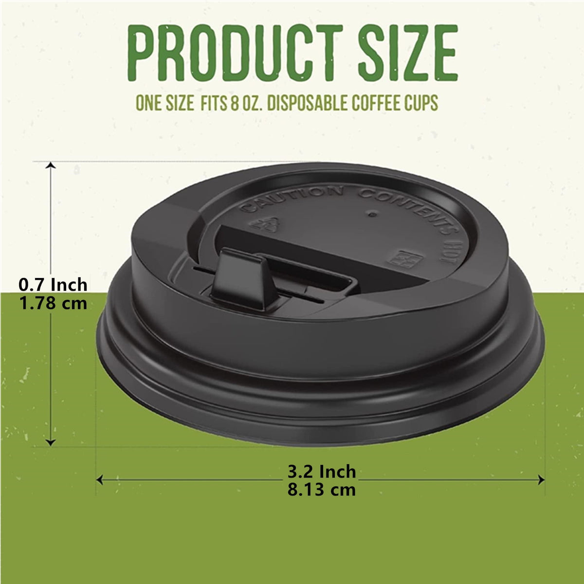 Dome Lids for 8 oz Hot Cups, Bulk Box of 1000 with Anti-Spill Rim - Image 4