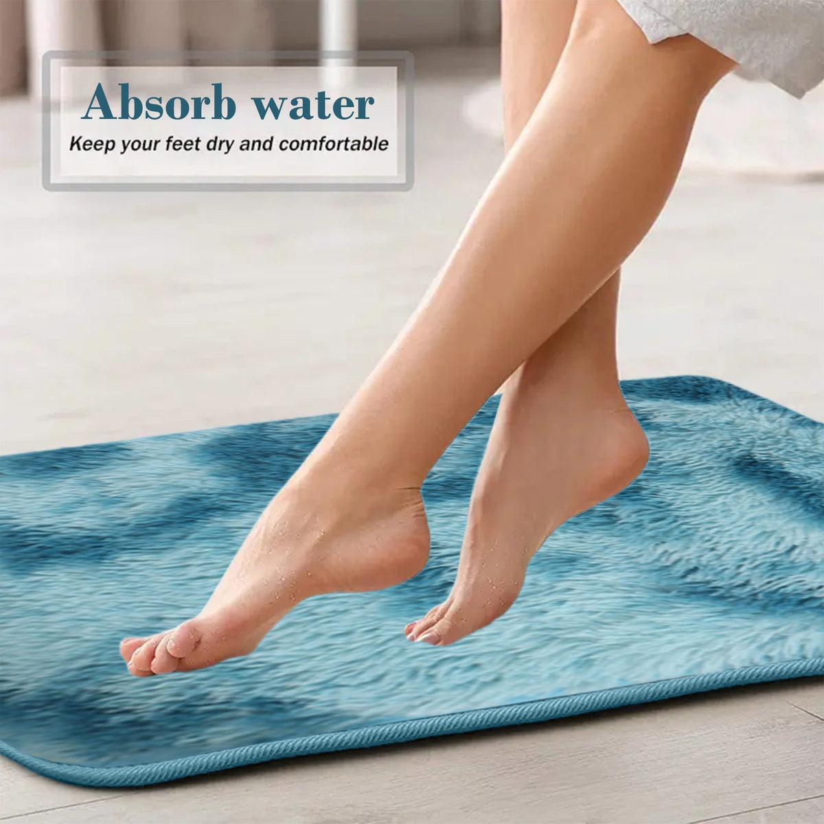 Three-Piece Tie-Dye Bath Mat Set with Contour Rug and Non-Slip Backing - Image 6